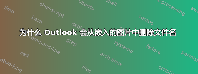 为什么 Outlook 会从嵌入的图片中删除文件名