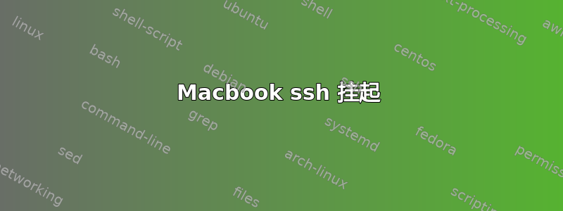 Macbook ssh 挂起