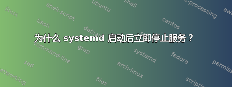 为什么 systemd 启动后立即停止服务？