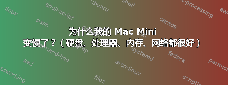 为什么我的 Mac Mini 变慢了？（硬盘、处理器、内存、网络都很好）