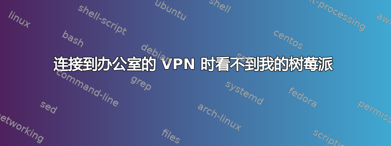 连接到办公室的 VPN 时看不到我的树莓派