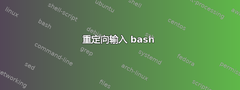 重定向输入 bash