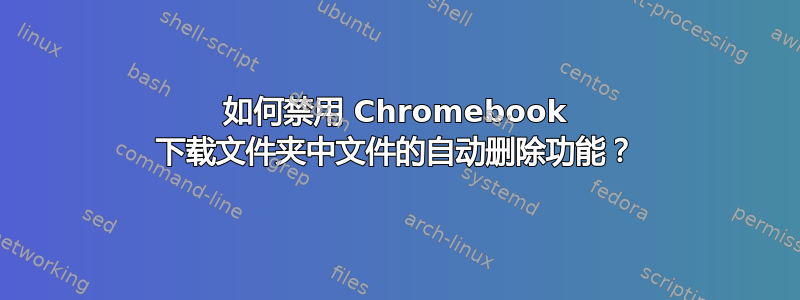 如何禁用 Chromebook 下载文件夹中文件的自动删除功能？