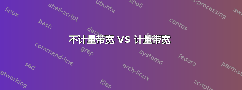 不计量带宽 VS 计量带宽