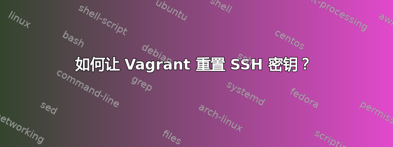 如何让 Vagrant 重置 SSH 密钥？