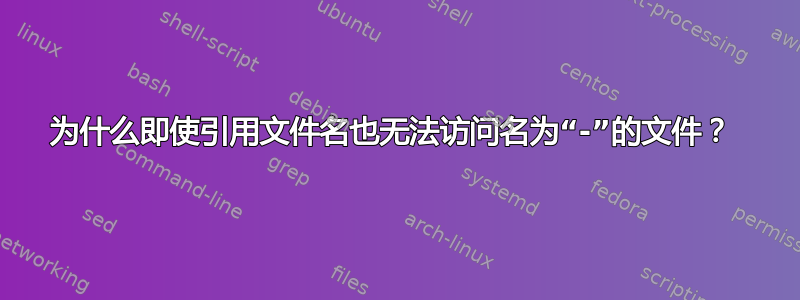 为什么即使引用文件名也无法访问名为“-”的文件？ 