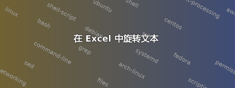 在 Excel 中旋转文本