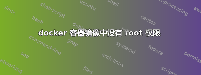 docker 容器镜像中没有 root 权限