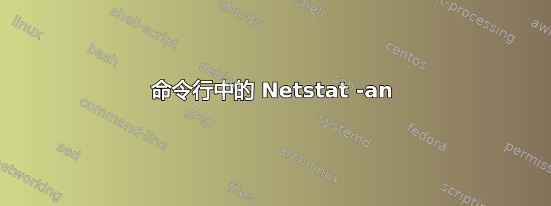 命令行中的 Netstat -an