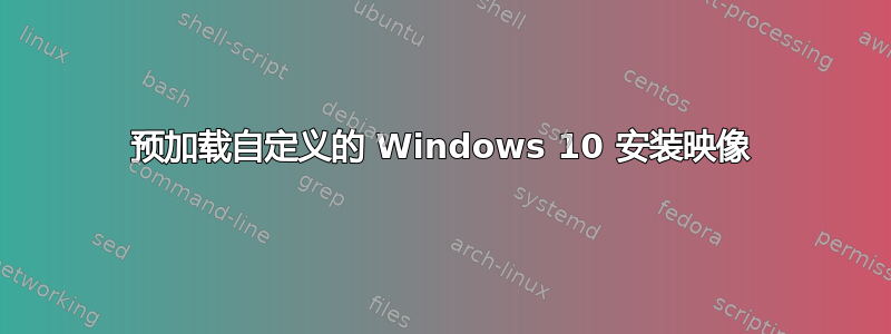 预加载自定义的 Windows 10 安装映像