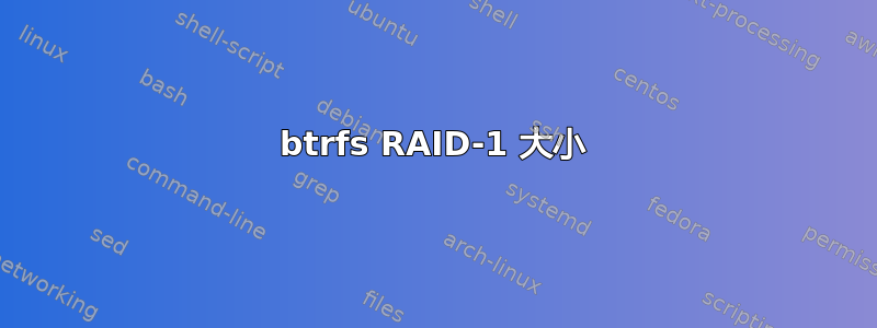 btrfs RAID-1 大小