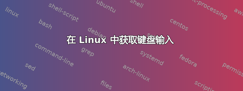 在 Linux 中获取键盘输入