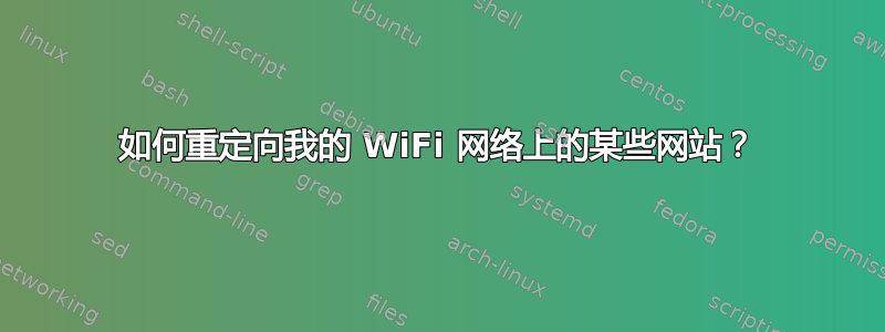 如何重定向我的 WiFi 网络上的某些网站？