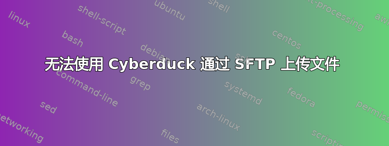 无法使用 Cyber​​duck 通过 SFTP 上传文件