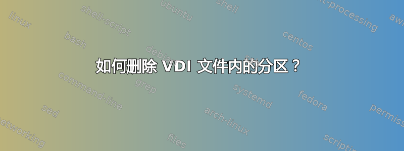 如何删除 VDI 文件内的分区？