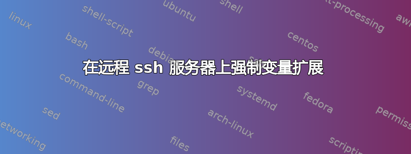 在远程 ssh 服务器上强制变量扩展