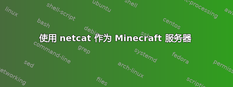 使用 netcat 作为 Minecraft 服务器