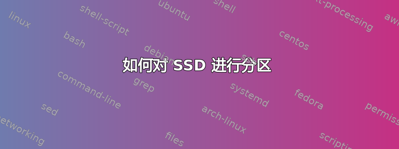 如何对 SSD 进行分区