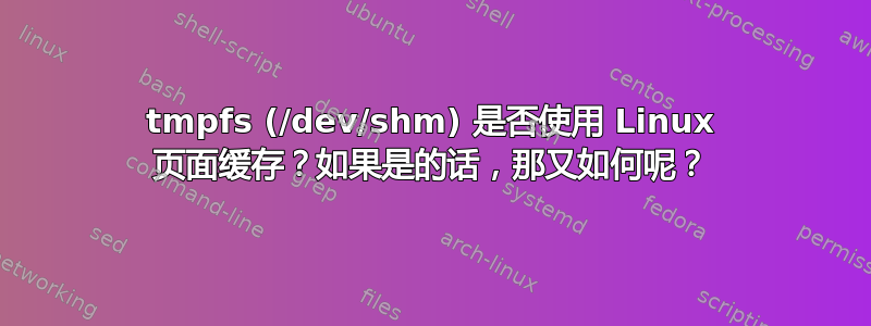 tmpfs (/dev/shm) 是否使用 Linux 页面缓存？如果是的话，那又如何呢？