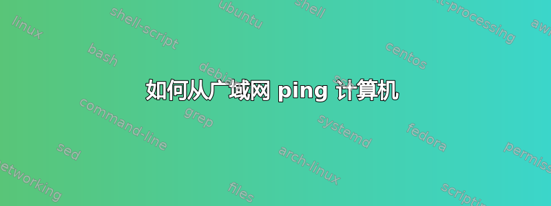 如何从广域网 ping 计算机