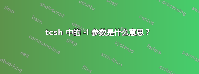 tcsh 中的 -l 参数是什么意思？