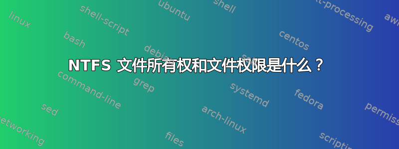 NTFS 文件所有权和文件权限是什么？