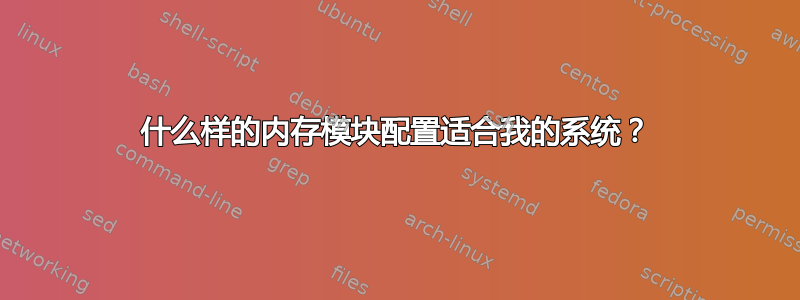 什么样的内存模块配置适合我的系统？