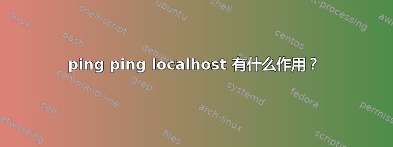 ping ping localhost 有什么作用？