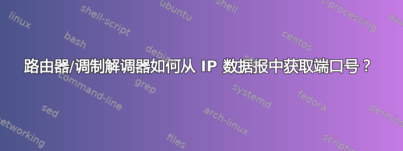 路由器/调制解调器如何从 IP 数据报中获取端口号？