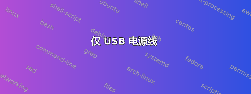 仅 USB 电源线