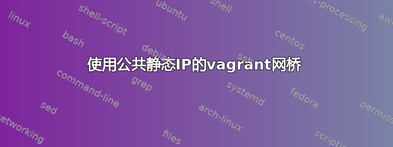 使用公共静态IP的vagrant网桥