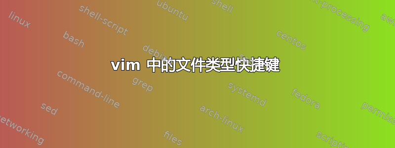 vim 中的文件类型快捷键