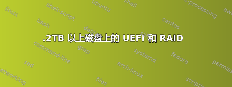 2.2TB 以上磁盘上的 UEFI 和 RAID 