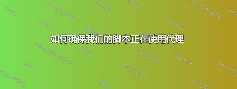 如何确保我们的脚本正在使用代理