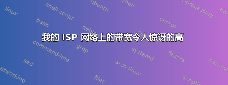 我的 ISP 网络上的带宽令人惊讶的高