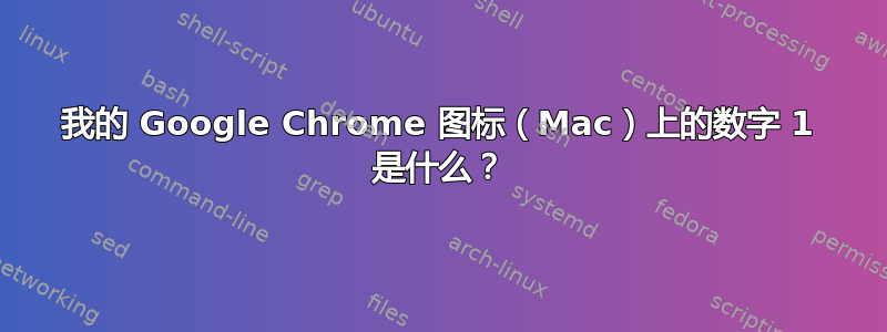 我的 Google Chrome 图标（Mac）上的数字 1 是什么？