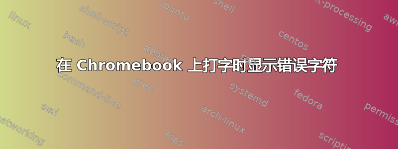 在 Chromebook 上打字时显示错误字符