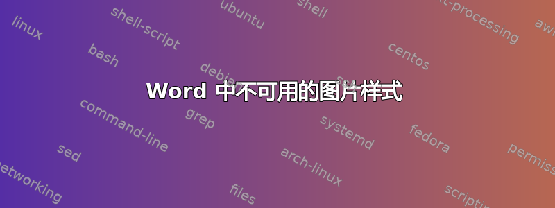 Word 中不可用的图片样式