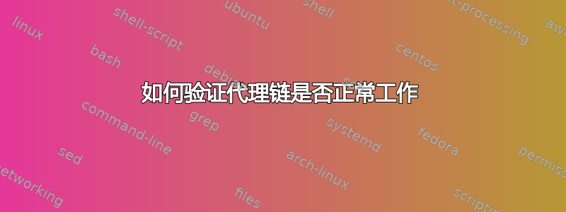 如何验证代理链是否正常工作