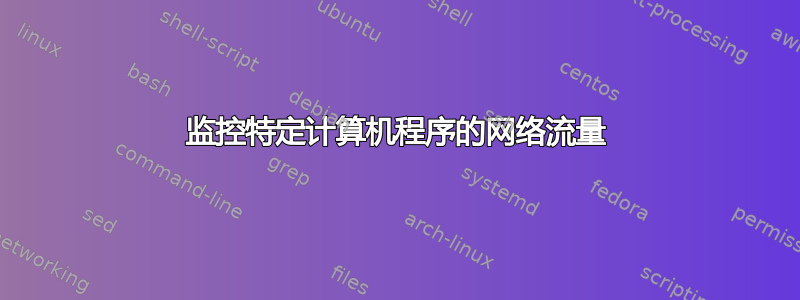 监控特定计算机程序的网络流量