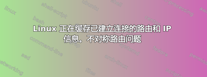 Linux 正在缓存已建立连接的路由和 IP 信息。不对称路由问题