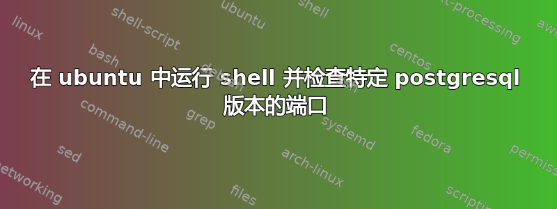 在 ubuntu 中运行 shell 并检查特定 postgresql 版本的端口