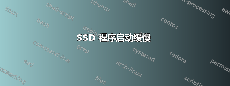 SSD 程序启动缓慢