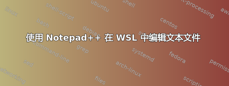 使用 Notepad++ 在 WSL 中编辑文本文件