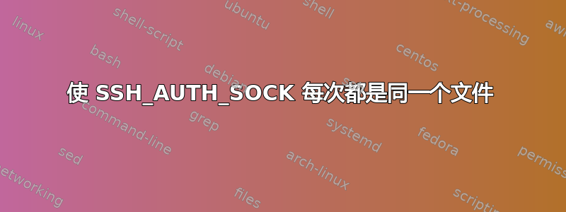 使 SSH_AUTH_SOCK 每次都是同一个文件