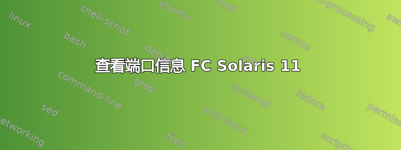 查看端口信息 FC Solaris 11