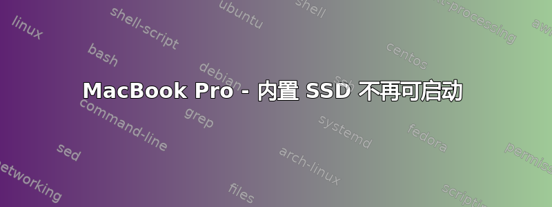 MacBook Pro - 内置 SSD 不再可启动