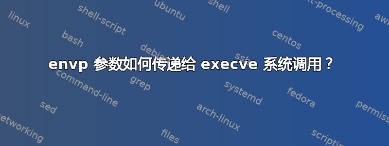 envp 参数如何传递给 execve 系统调用？