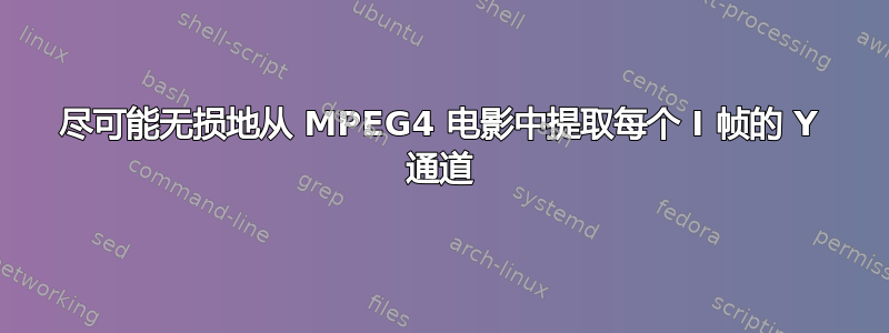 尽可能无损地从 MPEG4 电影中提取每个 I 帧的 Y 通道