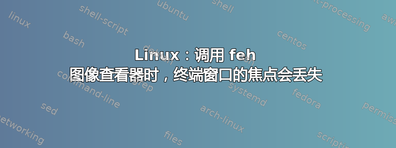 Linux：调用 feh 图像查看器时，终端窗口的焦点会丢失